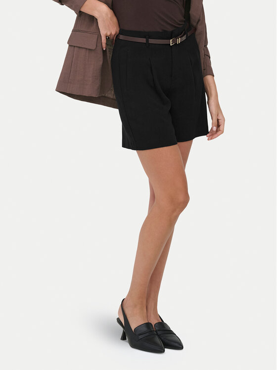 ONLY ONLY Шорти от плат Siesta 15367413 Черен Regular Fit