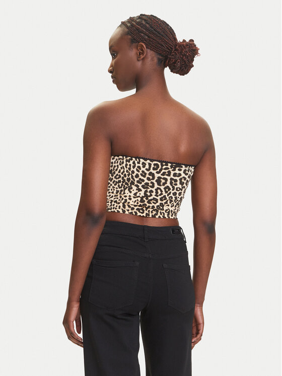 Noisy May Noisy May Top Avery 27034321 Brązowy Slim Fit