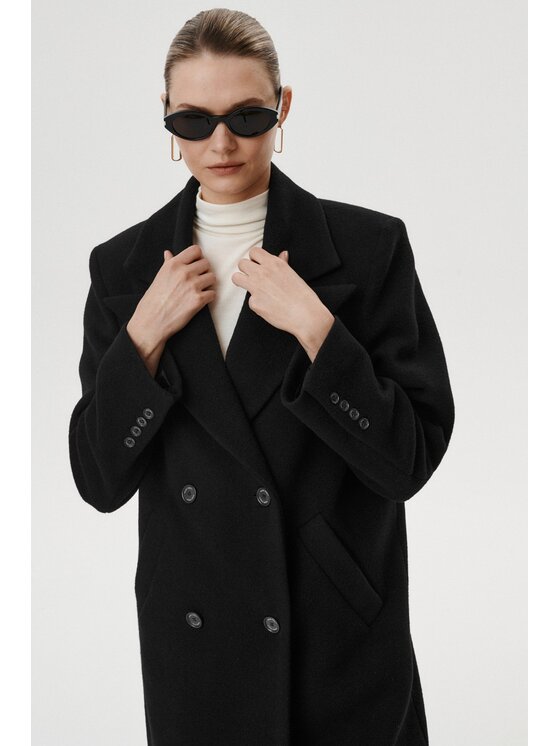 MARI PRETI MARI PRETI Cappotto Caldessa Nero Regular Fit