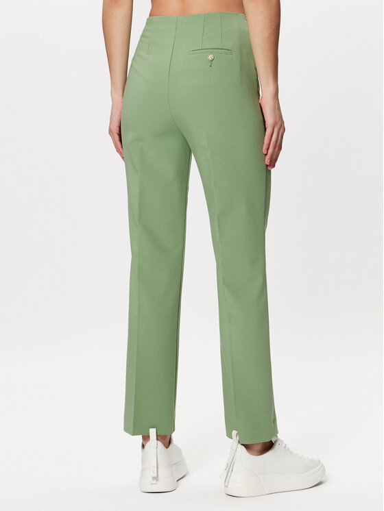 United Colors Of Benetton United Colors Of Benetton Medžiaginės kelnės 4LKVDF037 Žalia Straight Fit