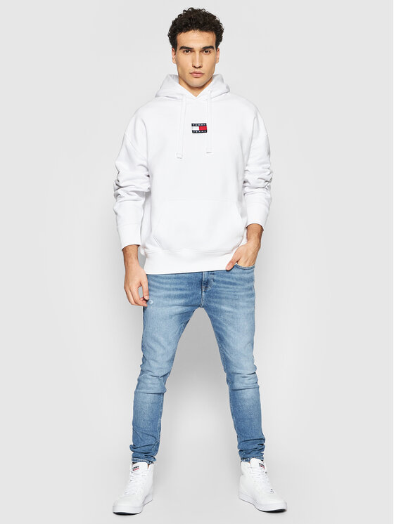 Tommy Jeans Džemperis Tjm Tommy Badge DM0DM10904 Balta Regular Fit •  Modivo.lt
