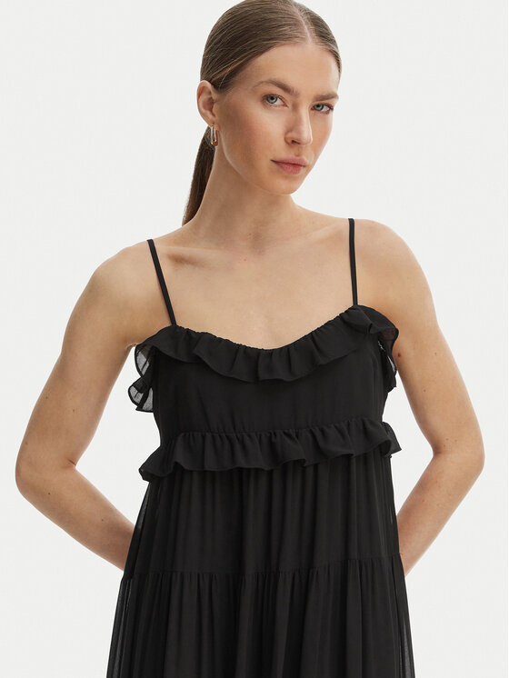 MICHAEL Michael Kors MICHAEL Michael Kors Sukienka letnia MS683E37R3 Czarny Relaxed Fit