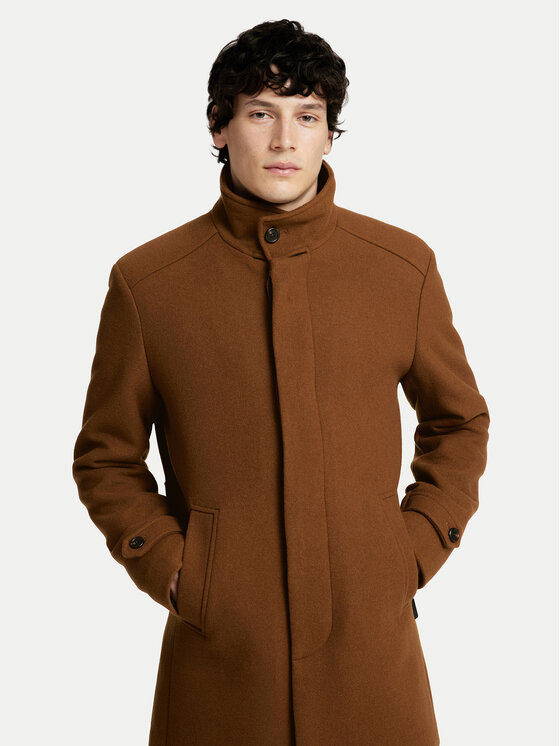 Selected Homme Selected Homme Vilnas mētelis 16094322 Brūns Regular Fit