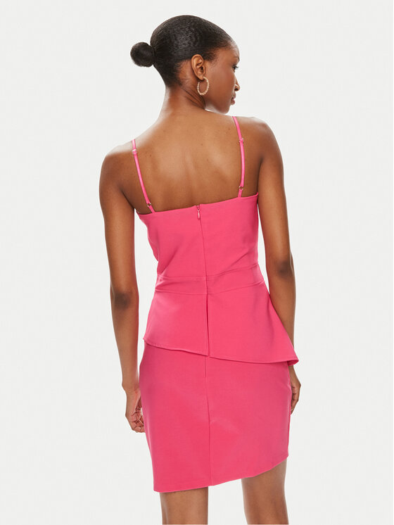 Rinascimento Rinascimento Kokteilinė suknelė CFC0119098003 Rožinė Slim Fit