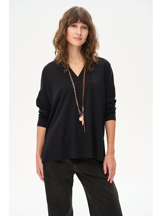 blue shadow blue shadow Tunika Lydia Czarny Regular Fit