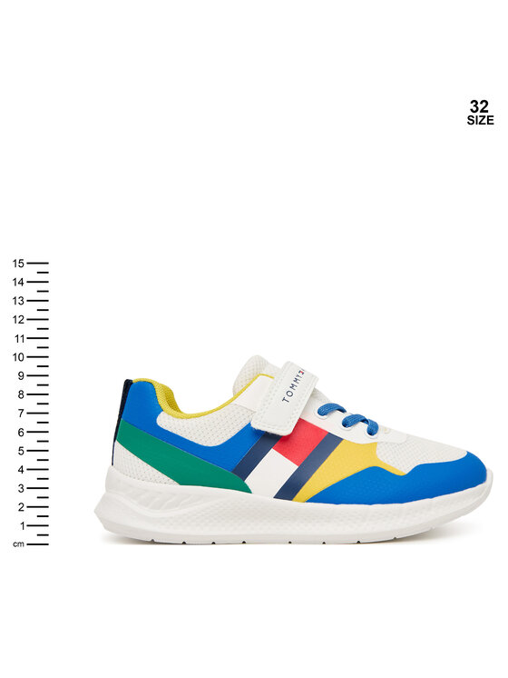 Tommy Hilfiger Tommy Hilfiger Superge Flag Low Cut Lace-Up/Velcro T1X9-34369-1843 S Pisana