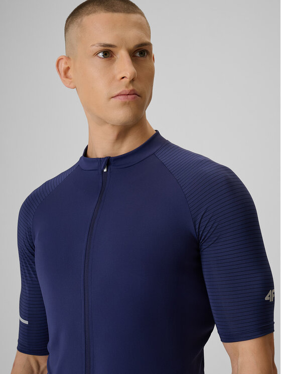 4F 4F Koszulka rowerowa ALTERNATIVE PATH Granatowy Slim Fit