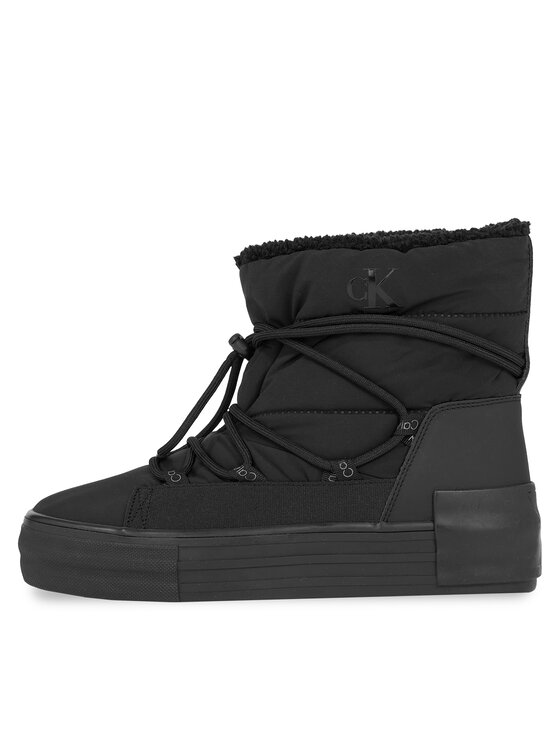 Calvin Klein Jeans Calvin Klein Jeans Μπότες Χιονιού Bold Vulc Flatf Snow Boot Wn YW0YW01181 Μαύρο