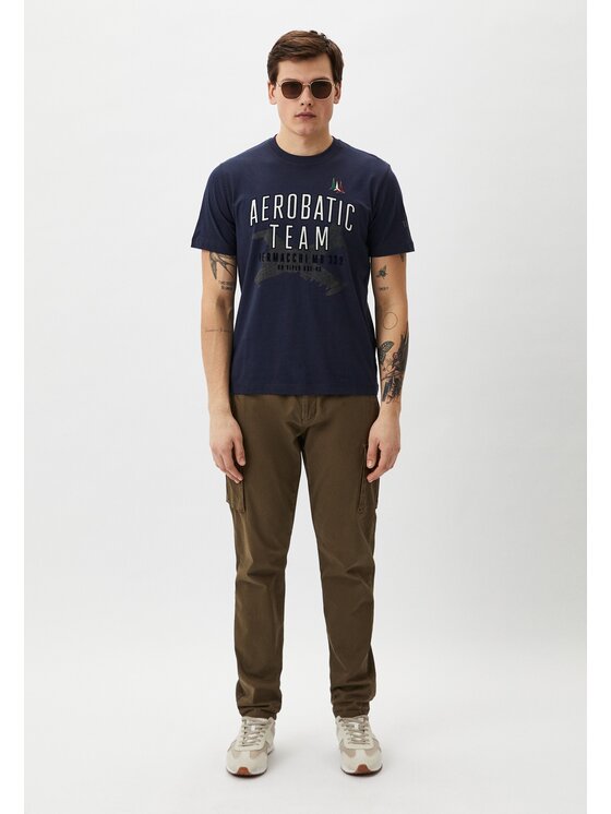 Aeronautica Militare Aeronautica Militare T-Shirt 241TS2219J641 Granatowy Regular Fit