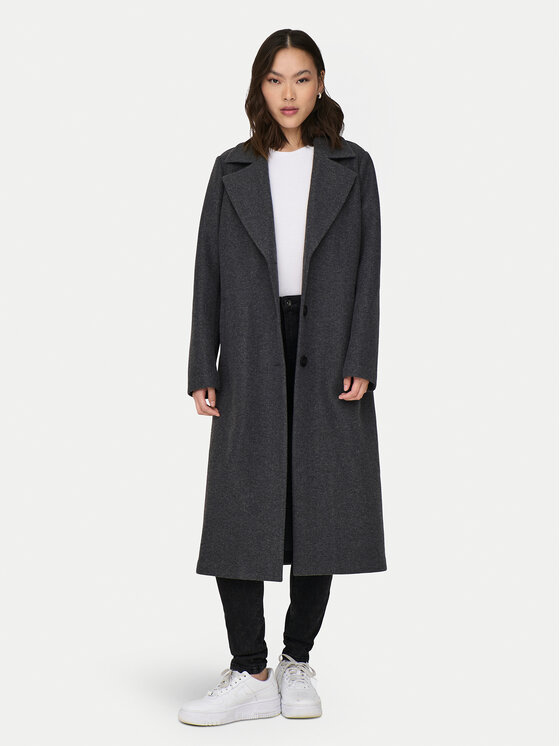 ONLY ONLY Преходно палто Emma 15313657 Сив Regular Fit