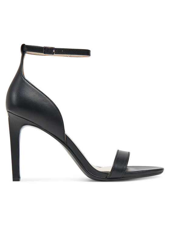 Calvin Klein Calvin Klein Sandali Heel Sandal 90 - Lth HW0HW02337 Črna