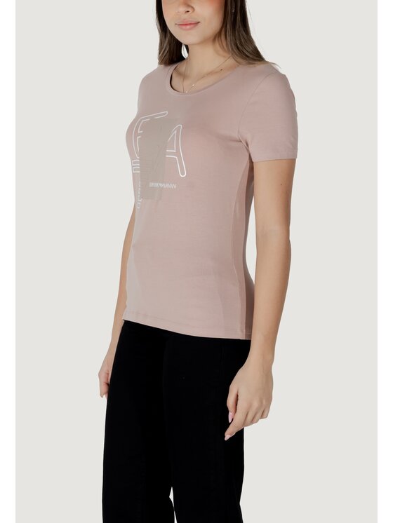 EA7 Emporio Armani EA7 Emporio Armani T-Shirt 7W000187 AF10373 Różowy Casual Fit