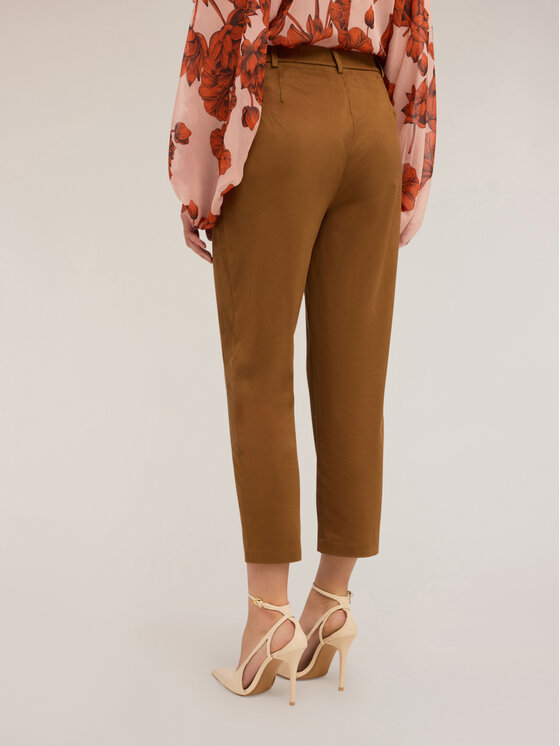 Motivi Motivi Pantaloni di tessuto P313Q004106N012 Marrone Regular Fit