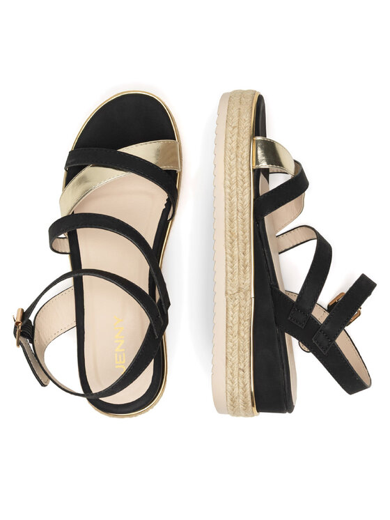 JENNY JENNY Espadryle LB-P1092-YLD Czarny