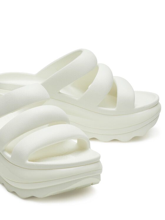 Crocs Crocs Παντόφλες Mega Crush Triple Strap 209842 Εκρού