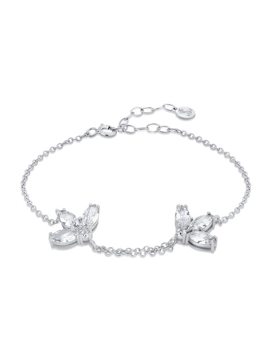 Leis Leis Bracciale Fiore Placcatura in argento rodiato