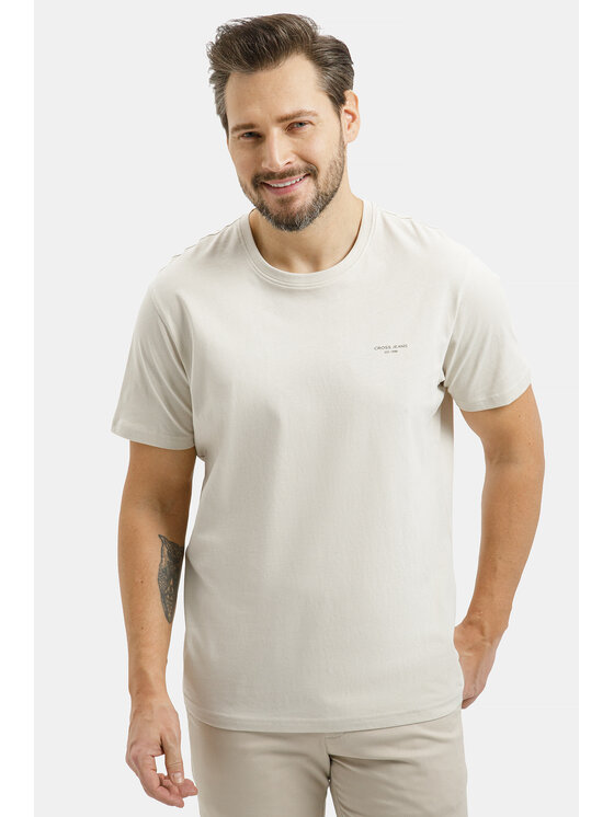 Cross Jeans Cross Jeans T-Shirt 16156-053 Szary Regular Fit