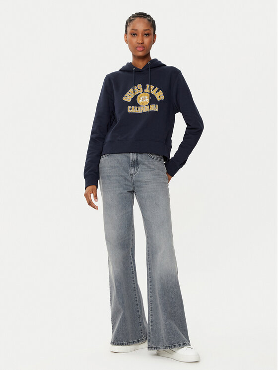Guess Jeans Guess Jeans Pulóver W5RQ29 K68I4 Sötétkék Regular Fit