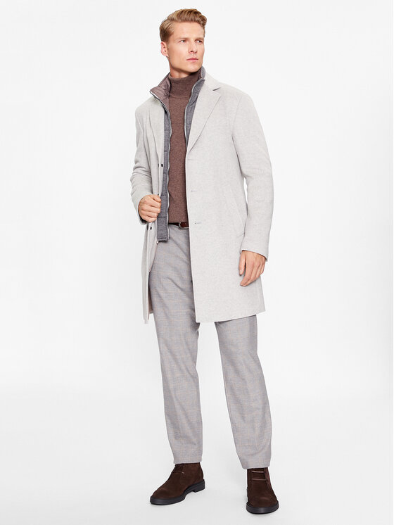 JOOP! JOOP! Vuneni kaput 30037691 Siva Regular Fit