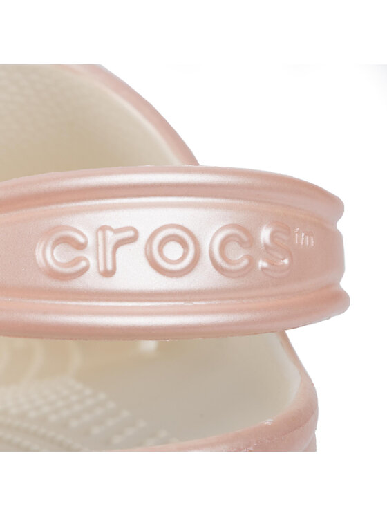 Crocs Pantoletten Classic Metallic Clog 205831 Rosa | Modivo.de