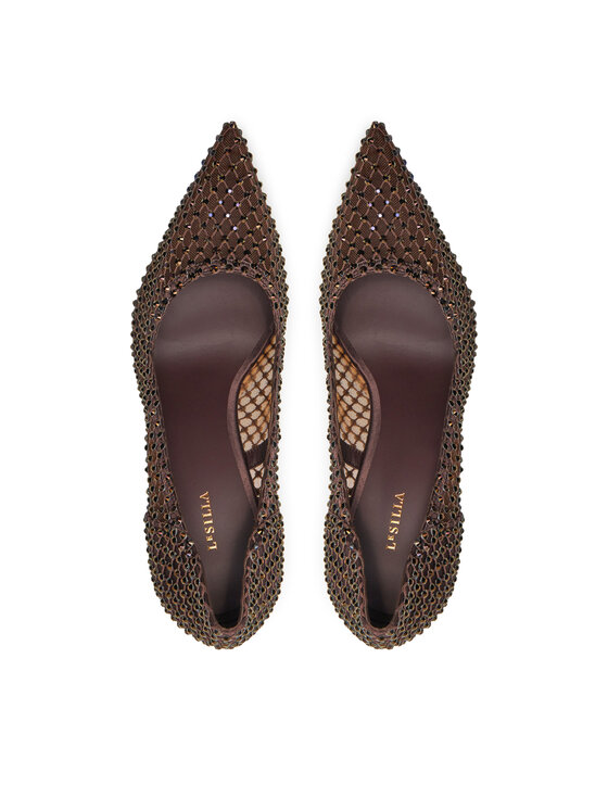Le Silla Le Silla Scarpe stiletto Deco Gilda 120 Stocking 2144B100R1PPSAS748 Marrone
