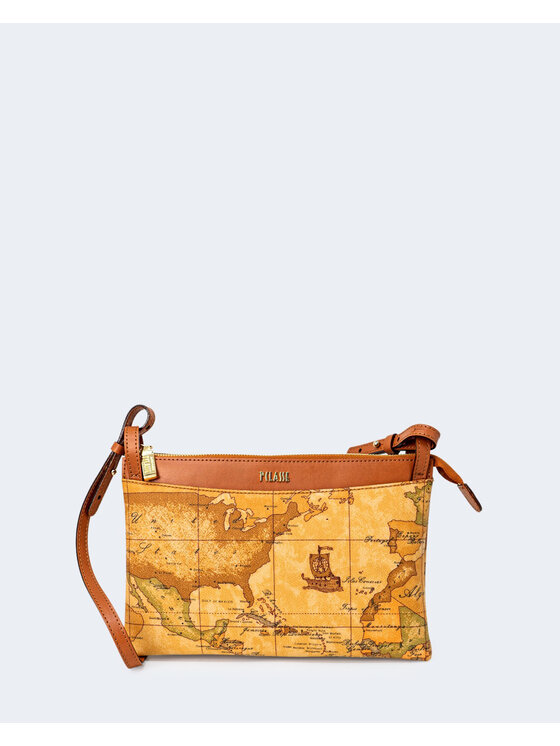 Écharpe En Soie Alviero Martini Vintage - Dimensions 46x155 Cm, Couleur Jaune, Occasion