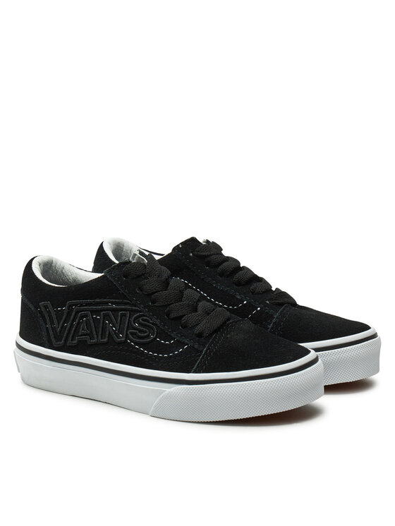 Vans old skool black logo outlet