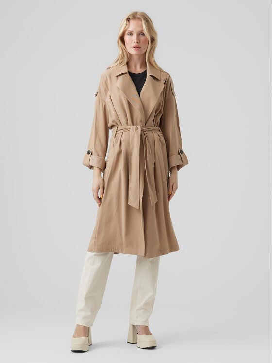 Vero Moda Trench Bella 10252979 Bej Relaxed Fit