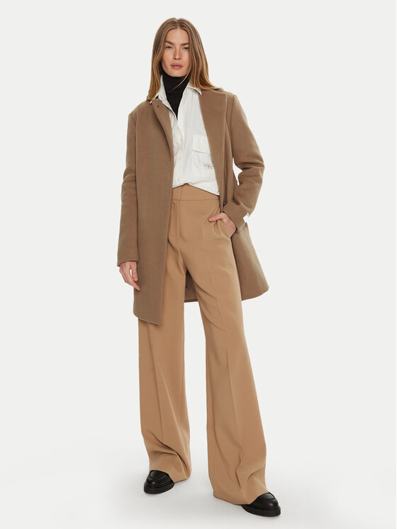 Calvin Klein Calvin Klein Cappotto di lana K20K207700 Beige Regular Fit