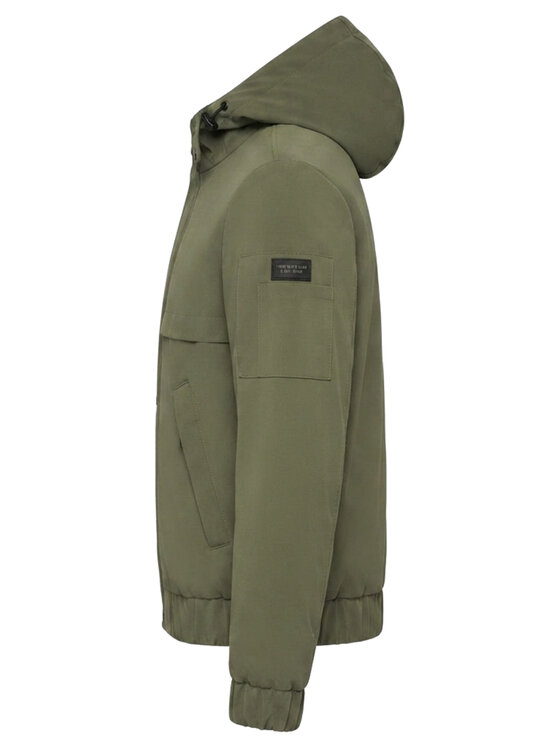 Ombre Ombre Bunda pro přechodné období C586 Tmavě zelená Regular Fit