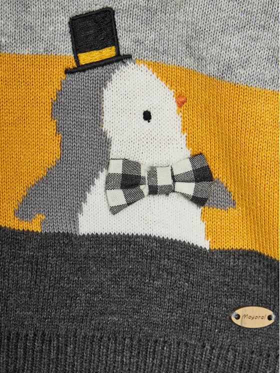 Mayoral Mayoral Komplet sweter i spodnie materiałowe 2.521 Szary Regular Fit