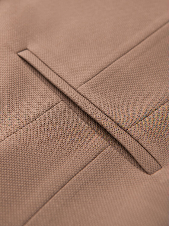 Ombre Ombre Kamizelka V66 Brązowy Slim Fit