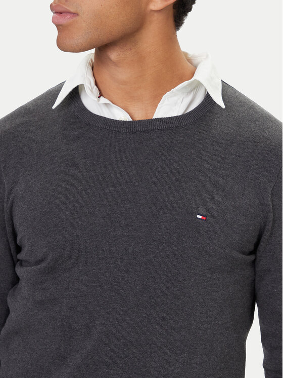 Tommy Hilfiger Tommy Hilfiger Svetr Essential Ssnl MW0MW39999 Šedá Regular Fit