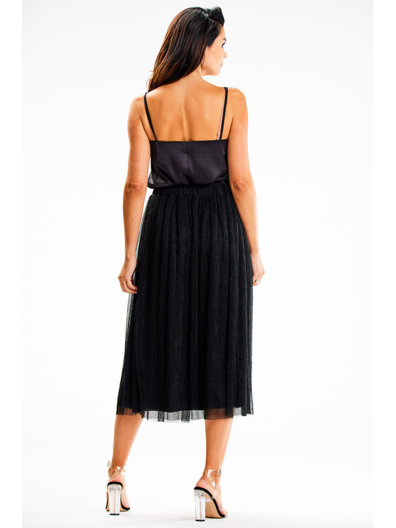 Awama Awama Sukienka wieczorowa A630 Czarny Basic Fit