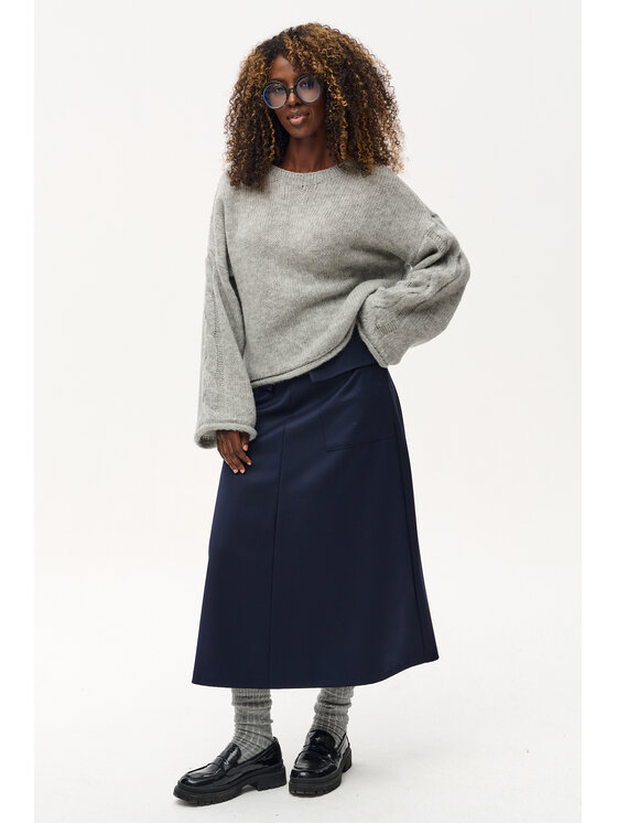 blue shadow blue shadow Sweter Koda Szary Regular Fit