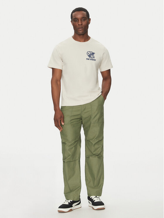 Element Element T-Shirt ELYZT00518 Beżowy Regular Fit