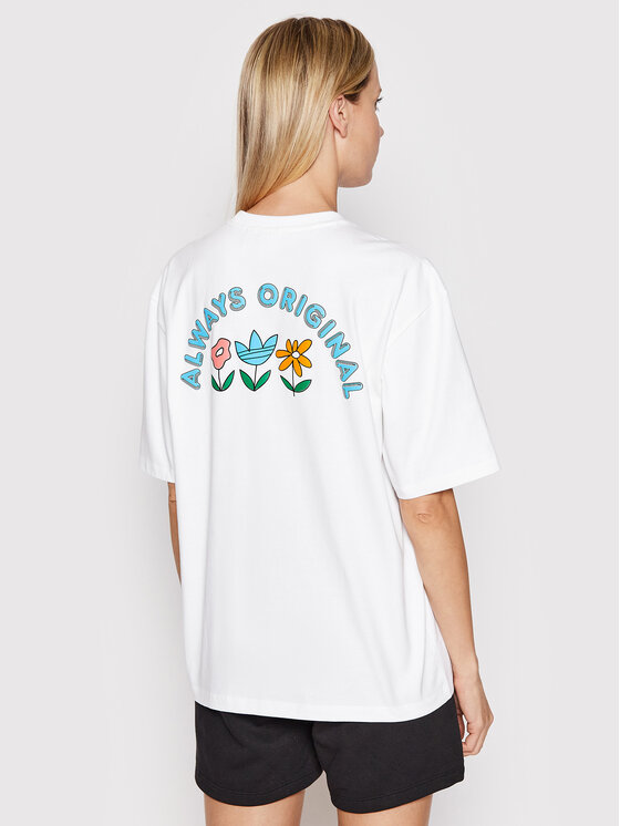 adidas adidas T-särk Always Original Graphic HF2019 Valge Loose Fit