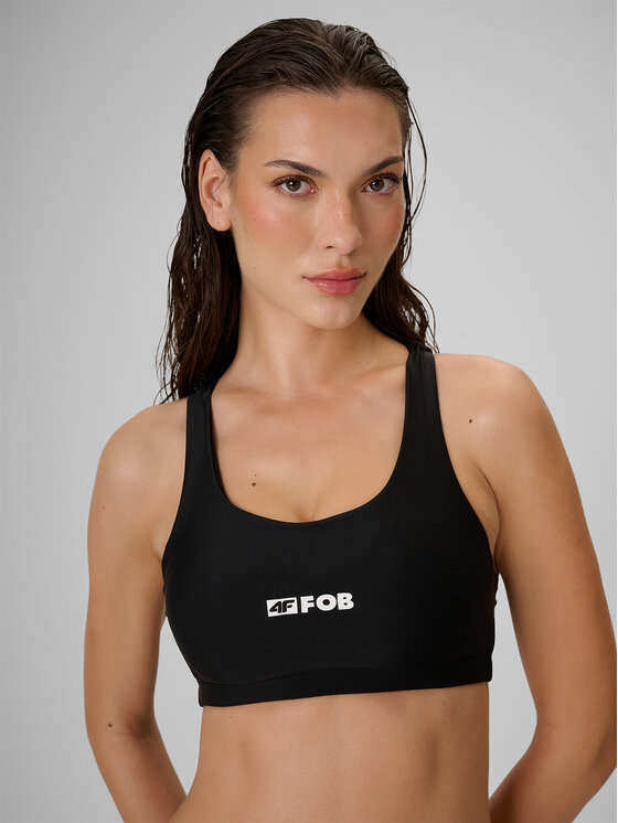 4F 4F Góra od bikini FOB SUMMER BEACHWEAR Czarny