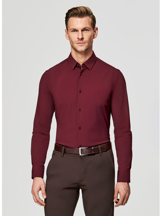 Pako Lorente Pako Lorente Koszula P26SF-1X-010 Bordowy Slim Fit