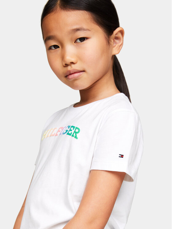 Tommy Hilfiger Tommy Hilfiger T-shirt Monotype KG0KG07851 D Bianco Regular Fit