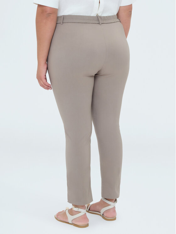 Fiorella Rubino Fiorella Rubino Spodnie materiałowe P031L002379N012 Kremowy Regular Fit