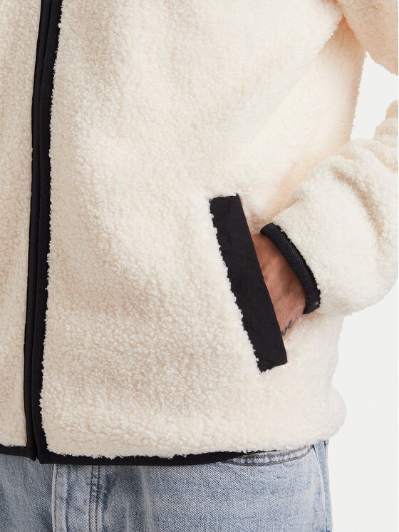 Tommy Jeans Tommy Jeans Fleecejacke Teddy DM0DM19224 Creme Regular Fit
