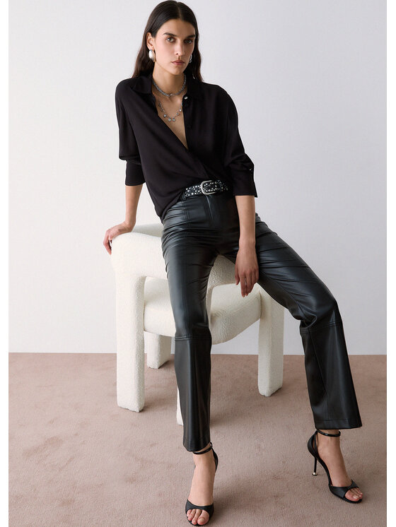 Liu Jo Liu Jo Pantaloni di tessuto CF6280E062422222 Nero Regular Fit