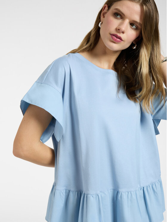 Elena Mirò Elena Mirò T-Shirt G068E000319N0A4 Turkusowy Regular Fit