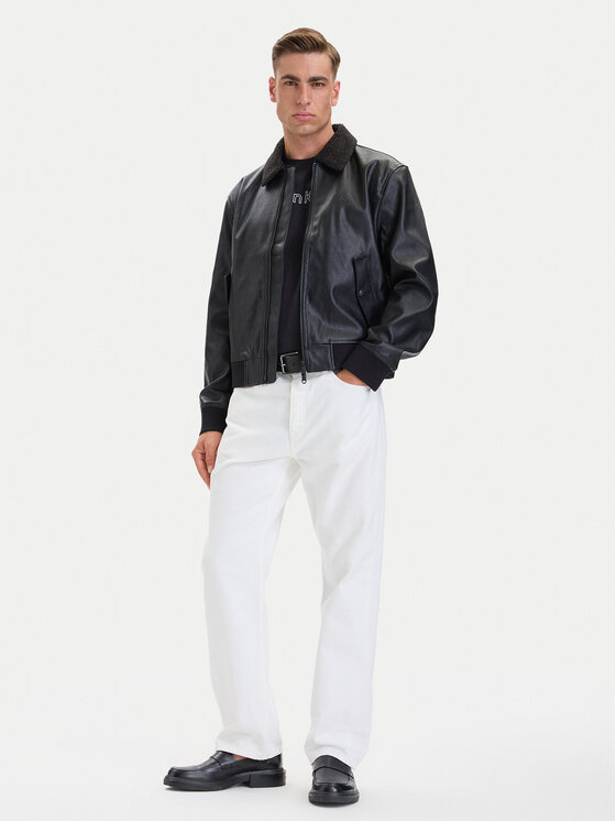 Calvin Klein Jeans Calvin Klein Jeans Jakna od imitacije kože LV04RH402G Crna Regular Fit