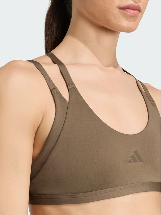 adidas adidas Biustonosz sportowy 163554 Beżowy