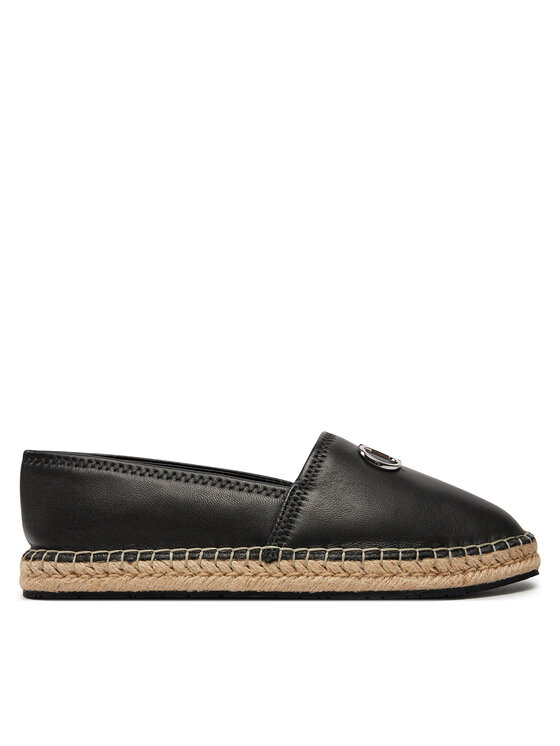 Calvin Klein Espadrilky Espadrille Re Lock Leather HW0HW02036 Čierna