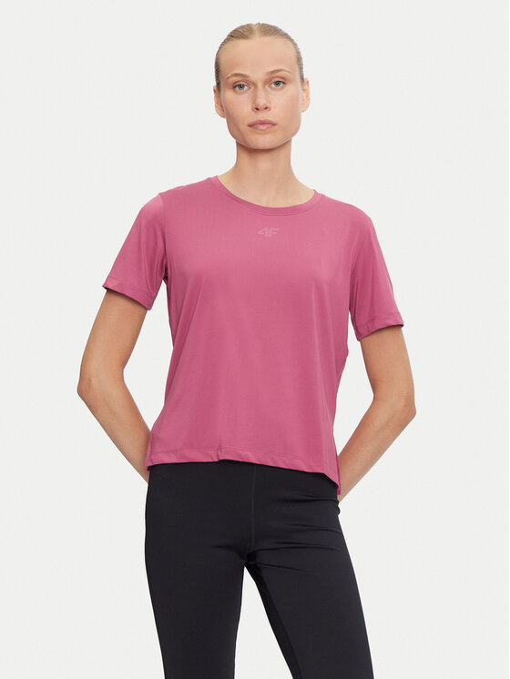 4F Funkčné tričko 4FWAW24TFTSF1012 Ružová Loose Fit