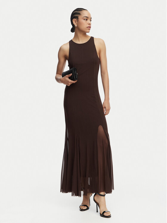 Guess Guess Вечірня сукня W6GK13 K2943 Коричневий Slim Fit