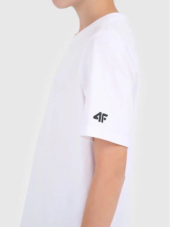 4F 4F T-Shirt 4FJWMM00TTSHM3605-10S Biały Regular Fit